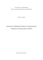 Primjena neuronskih mreža za predviđanje trendova financijskog tržišta