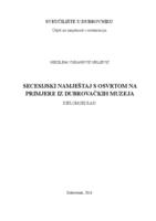 Secesijski namještaj s osvrtom na primjere iz Dubrovačkih muzeja