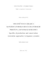 Specifičnosti izrade i konzervatorsko-restauratorskih pristupa japanskoj keramici