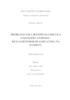 Problematika donošenja odluka o konzervatorsko-restauratorskim zahvatima na Bambinu