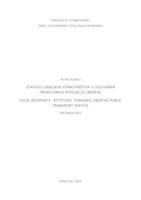 Stavovi lokalnog stanovništva o uslugama prijevoznog poduzeća Libertas