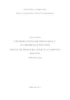 Upotreba digitalnih tehnologija u automobilskoj industriji