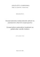 Konzervatorsko-restauratorski zahvat na pozlaćenim oltarnim svijećnjacima