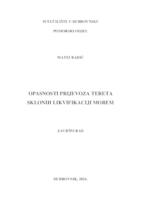 Opasnosti prijevoza tereta sklonih likvifikaciji morem