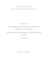 Ekonomska isplativost pčela i pčelinjih proizvoda u Hrvatskoj