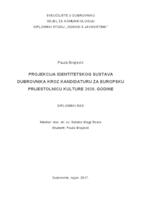 Projekcija identitetskog sustava Dubrovnika kroz kandidaturu za Europsku prijestolnicu kulture 2020.