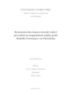 Restauratorsko-konzervatorski radovi provedeni na magnatskom nakitu grofa Rudolfa Normanna von Ehrenfelsa