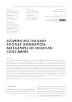 Segmenting the Baby Boomer generation: An example of Croatian consumers