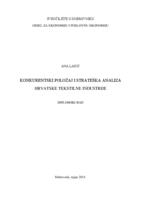 prikaz prve stranice dokumenta Konkurentska pozicija i strateška analiza hrvatske tekstilne industrije