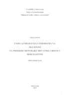prikaz prve stranice dokumenta Utjecaj migracija i terorizma na sigurnost na primjeru Republike Hrvatske i Bosne i Hercegovine