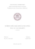 prikaz prve stranice dokumenta Dubrovački zakladni zavod Opera Pia u 19. i 20. stoljeću