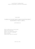 prikaz prve stranice dokumenta Carine kao instrument trgovinske politike i ekonomski učinci carina