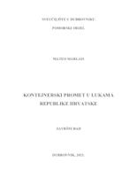 prikaz prve stranice dokumenta Kontejnerski promet u lukama Republike Hrvatske