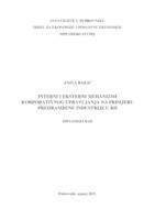 prikaz prve stranice dokumenta Interni i eksterni mehanizmi korporativnog upravljanja - primjer iz prehrambene industrije u Republici Hrvatskoj