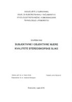 prikaz prve stranice dokumenta Subjektivne i objektivne mjere kvalitete stereoskopske slike