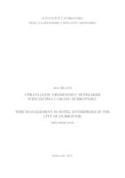 prikaz prve stranice dokumenta Upravljanje vremenom u hotelskim poduzećima u gradu Dubrovniku