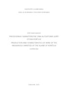 prikaz prve stranice dokumenta Proizvodnja i karakteristike autohtonih sorti vina s otoka Korčule