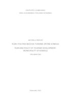 prikaz prve stranice dokumenta Plan i politika razvoja turizma Općine Konavle