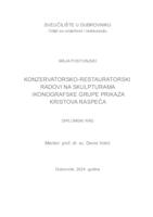 prikaz prve stranice dokumenta Konzervatorsko-restauratorski radovi na skulpturama ikonografske grupe prikaza Kristova raspeća