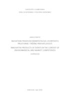 prikaz prve stranice dokumenta Inovativni proizvodi manifestacija u kontekstu prostorne i tržišne prihvatljivosti
