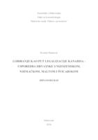 prikaz prve stranice dokumenta Lobiranje kao put legalizacije kanabisa - usporedba Hrvatske s Nizozemskom, Njemačkom, Maltom i Švicarskom