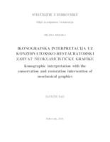 prikaz prve stranice dokumenta Ikonografska interpretacija uz konzervatorsko-restauratorski zahvat neoklasicističke grafike