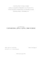 prikaz prve stranice dokumenta Usporedba JPEG i JPEG 2000 normi