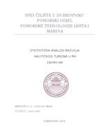 prikaz prve stranice dokumenta Statistička analiza razvoja nautičkog turizma u Republici Hrvatskoj