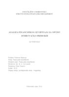 prikaz prve stranice dokumenta "Analiza financijskog izvještaja za općinu Dubrovačko primorje"